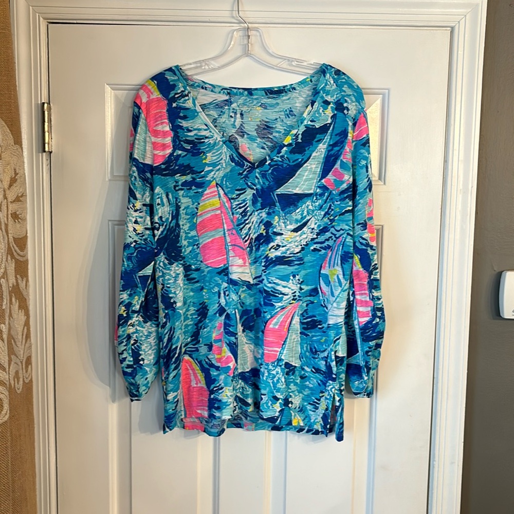 Lilly Pulitzer Sailboat LS Top